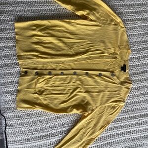 Yellow cardigan